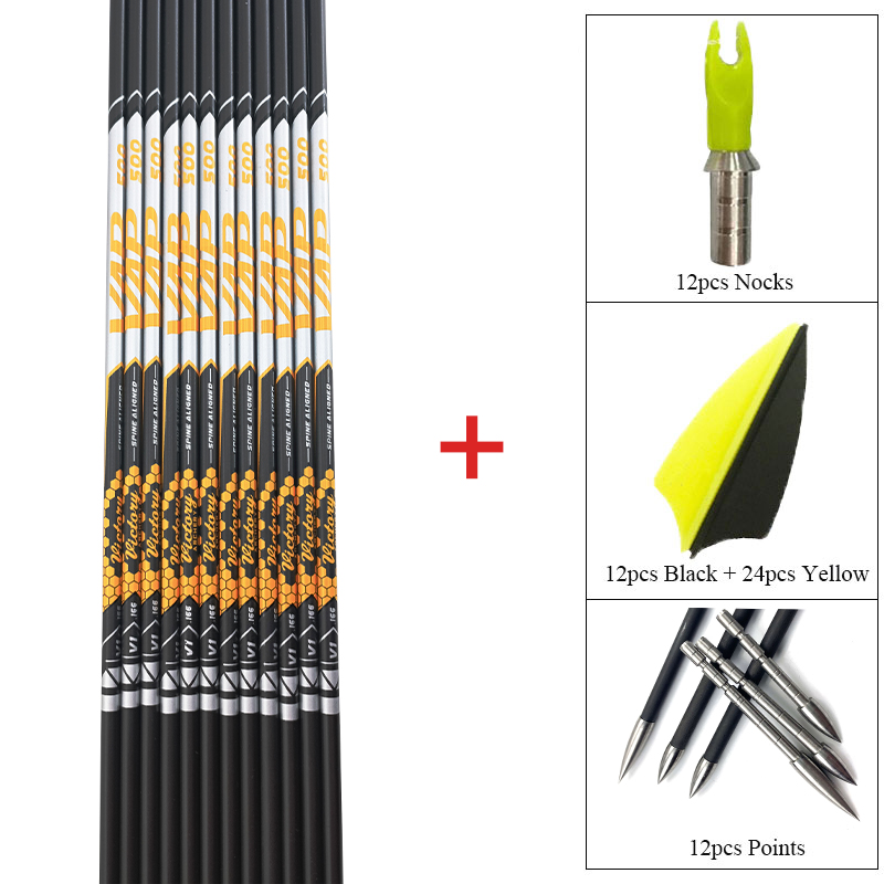 Arrow Carbon Shaft - 12 sztuk DIY łucznictwo ID 4.2mm