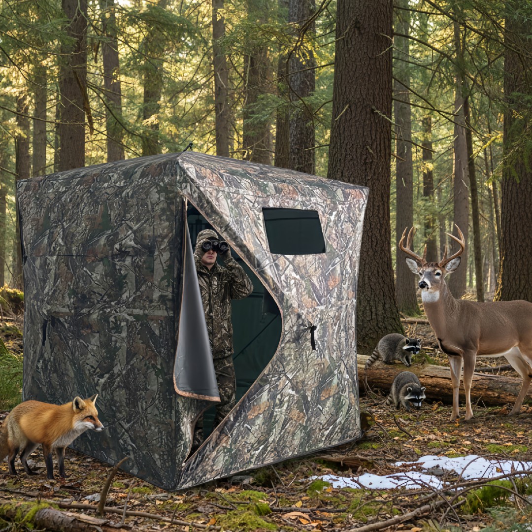 Hunting & Outdoor Supplies Vanderbijlpark - Kamuflażowa namiotowa budka myśliwska z łatwym