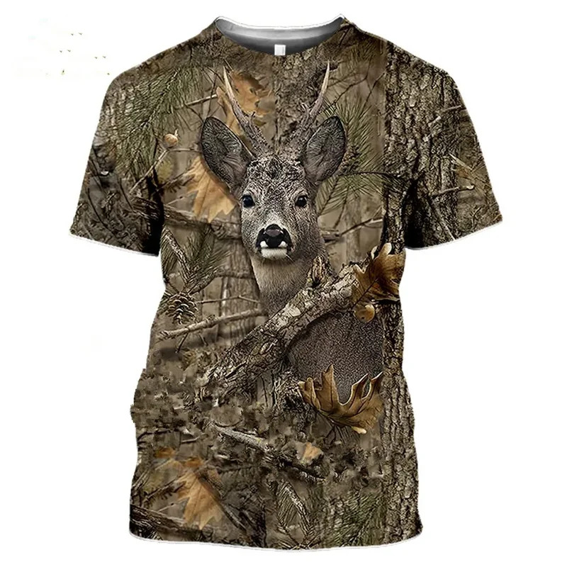 Wildman Hunting & Outdoor Photos - Koszulka 3D z kamuflażem, motywem dzikiego