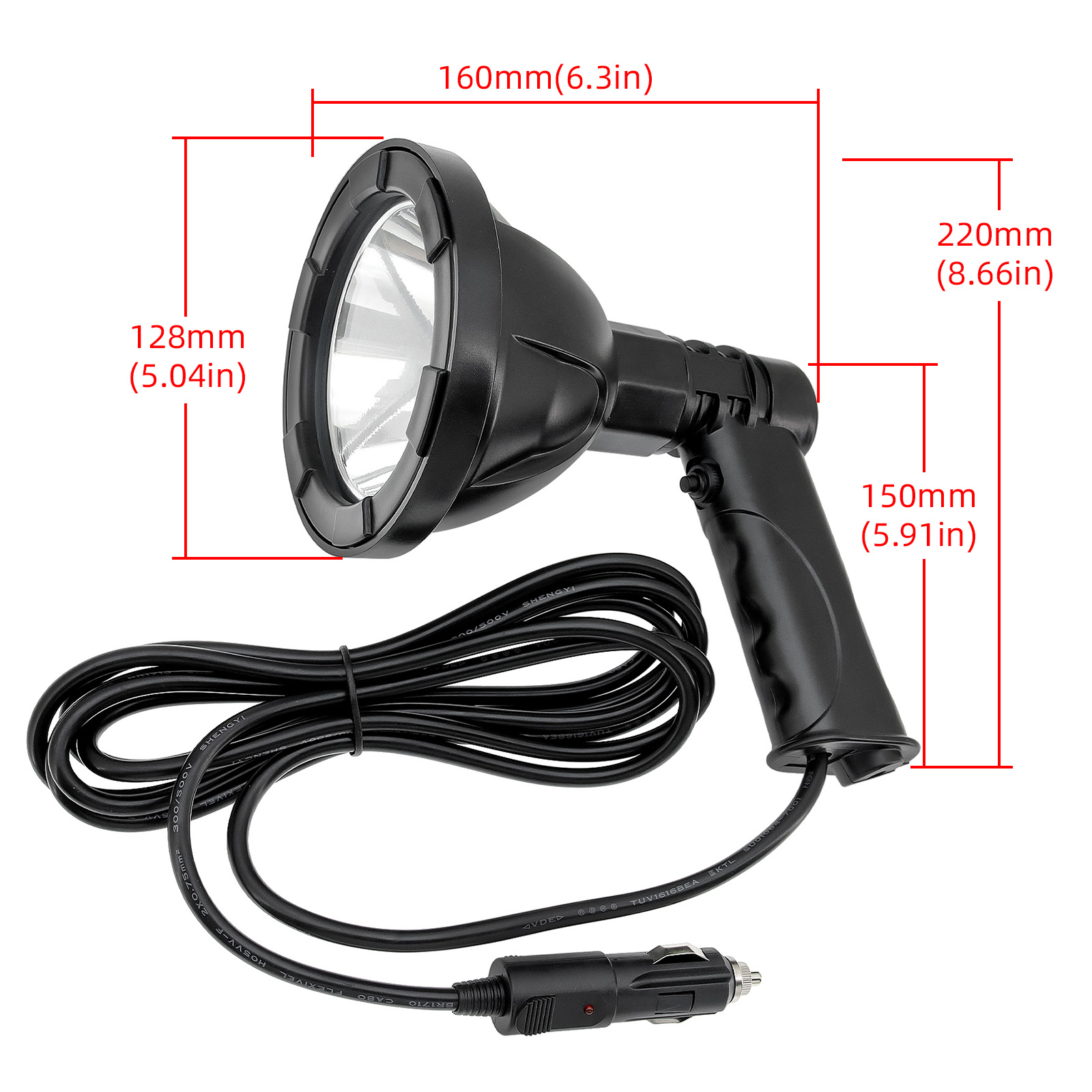 100W 4-calowa ręczna lampa myś – Outdoor Hunting Vehicle recenzja i cena